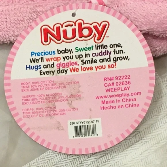 Nuby baby robe NWT size 0-9 months. - Picture 5 of 7